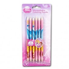 Creioane colorate Disney Princess 6 set dublu ascutite